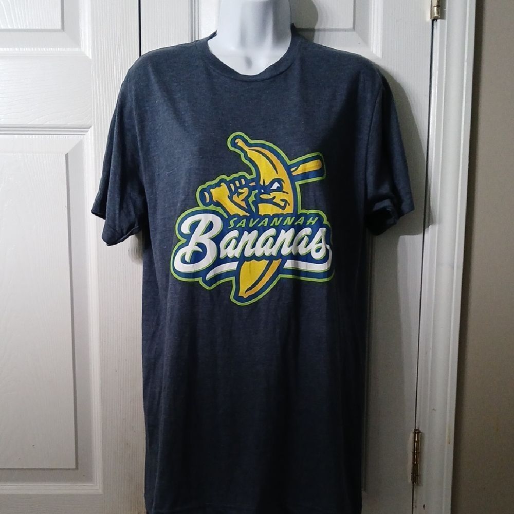 Savannah Bananas unisex bluish gray short sleeve tshirt Sz M NWOT